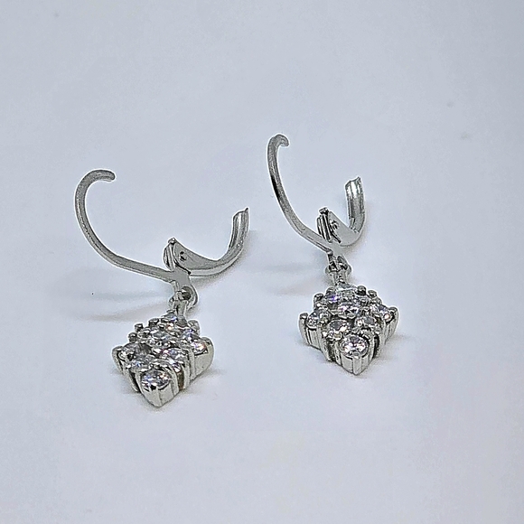 Dazzling Simulated Diamond Earrings - Picture 2 of 3